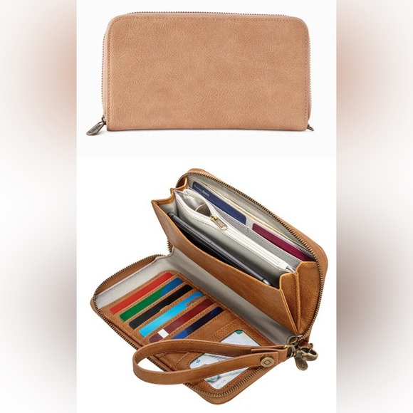 Thirty-one Camel Distressed Pebble Wallet, Rubie Mini, Strap NWT!!! - Picture 2 of 3